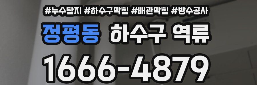 정평동 하수구 역류