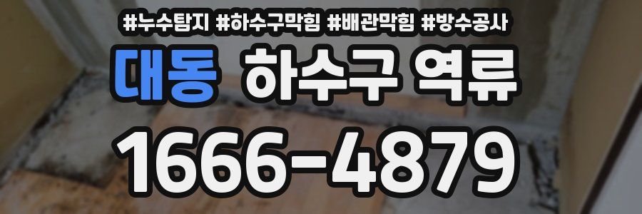 대동 하수구 역류