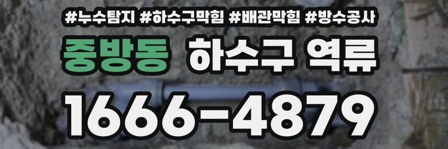 중방동 하수구 역류
