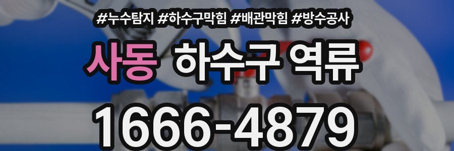 사동 하수구 역류
