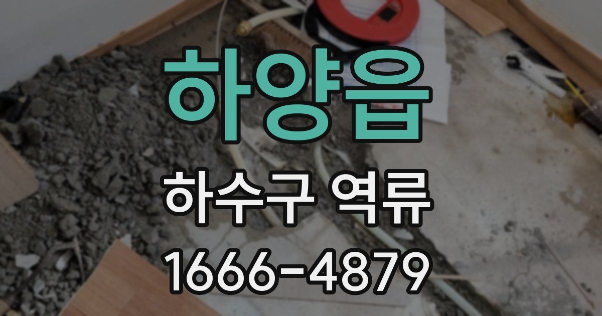 하양읍 하수구 역류