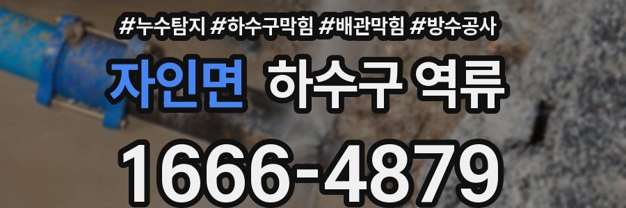 자인면 하수구 역류