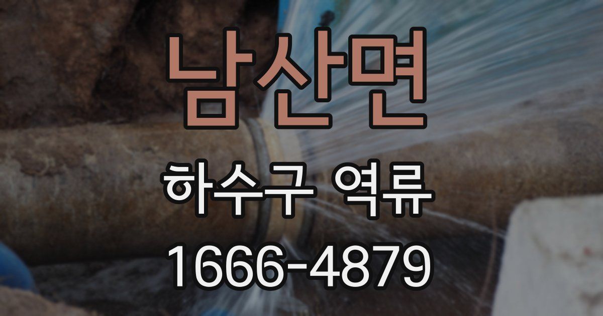 남산면 하수구 역류