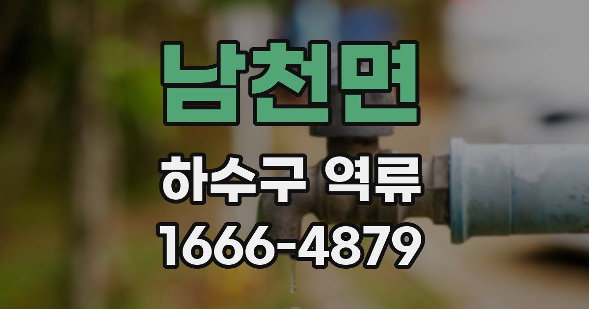 남천면 하수구 역류