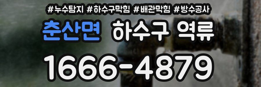 춘산면 하수구 역류