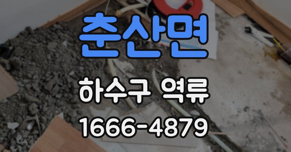 춘산면 하수구 역류
