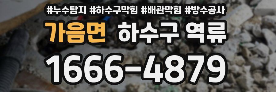 가음면 하수구 역류