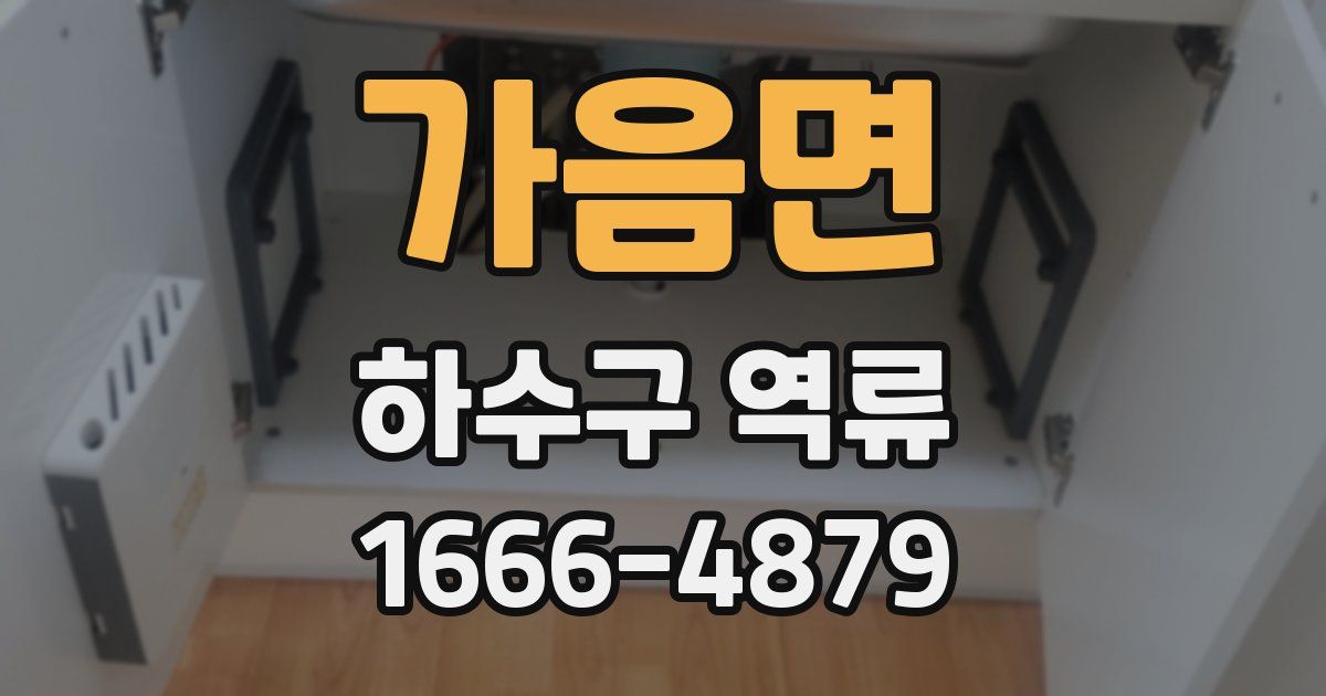 가음면 하수구 역류