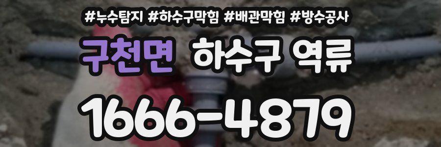 구천면 하수구 역류