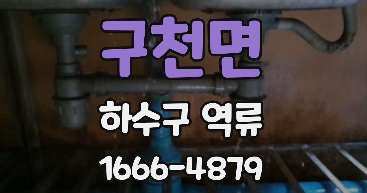 구천면 하수구 역류