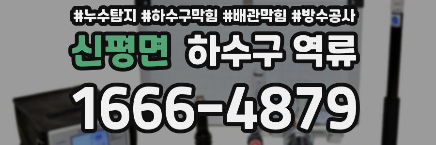 신평면 하수구 역류