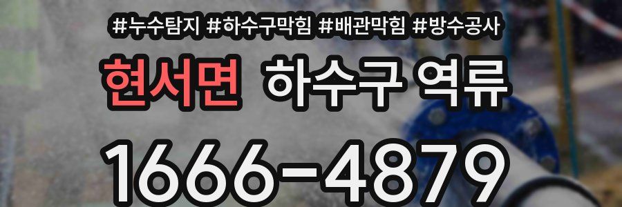 현서면 하수구 역류