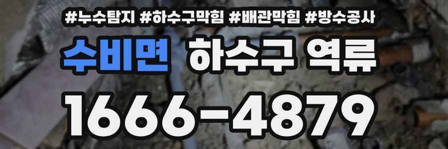 수비면 하수구 역류