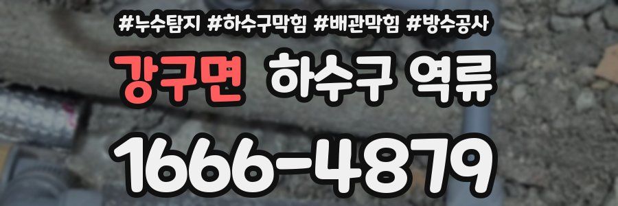 강구면 하수구 역류