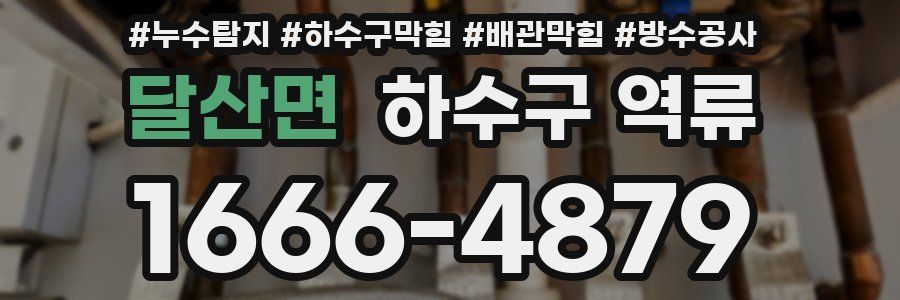 달산면 하수구 역류