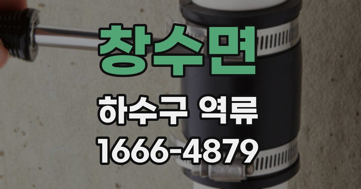 창수면 하수구 역류