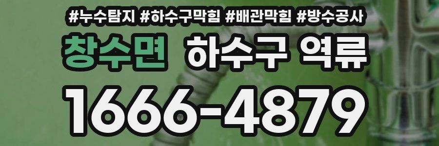 창수면 하수구 역류