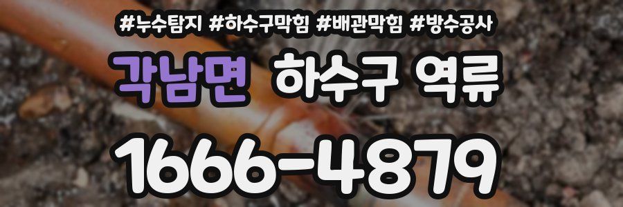 각남면 하수구 역류