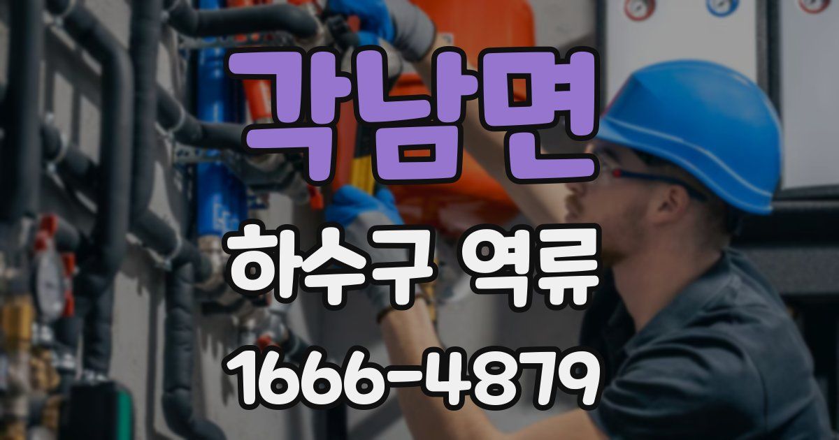 각남면 하수구 역류