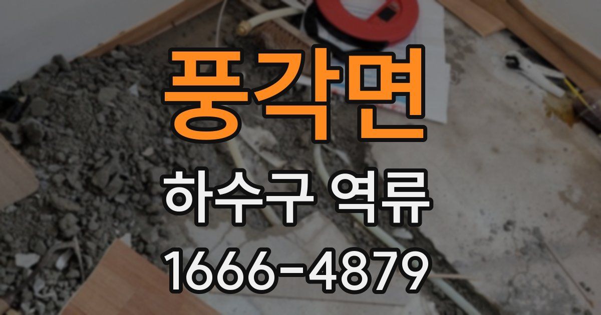풍각면 하수구 역류