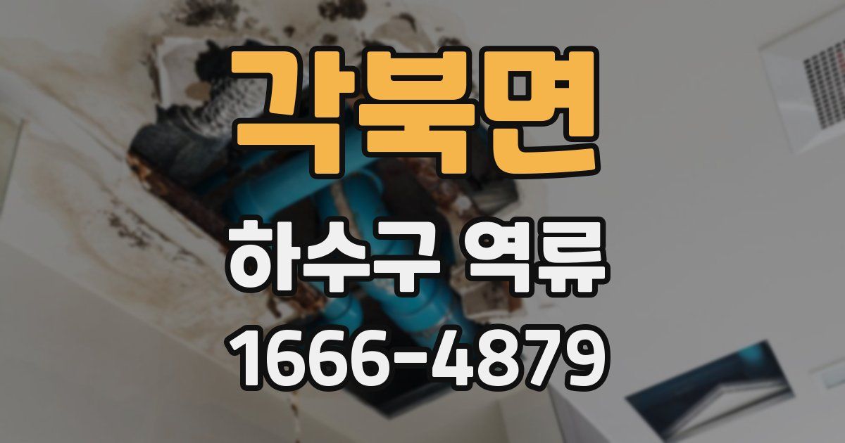각북면 하수구 역류