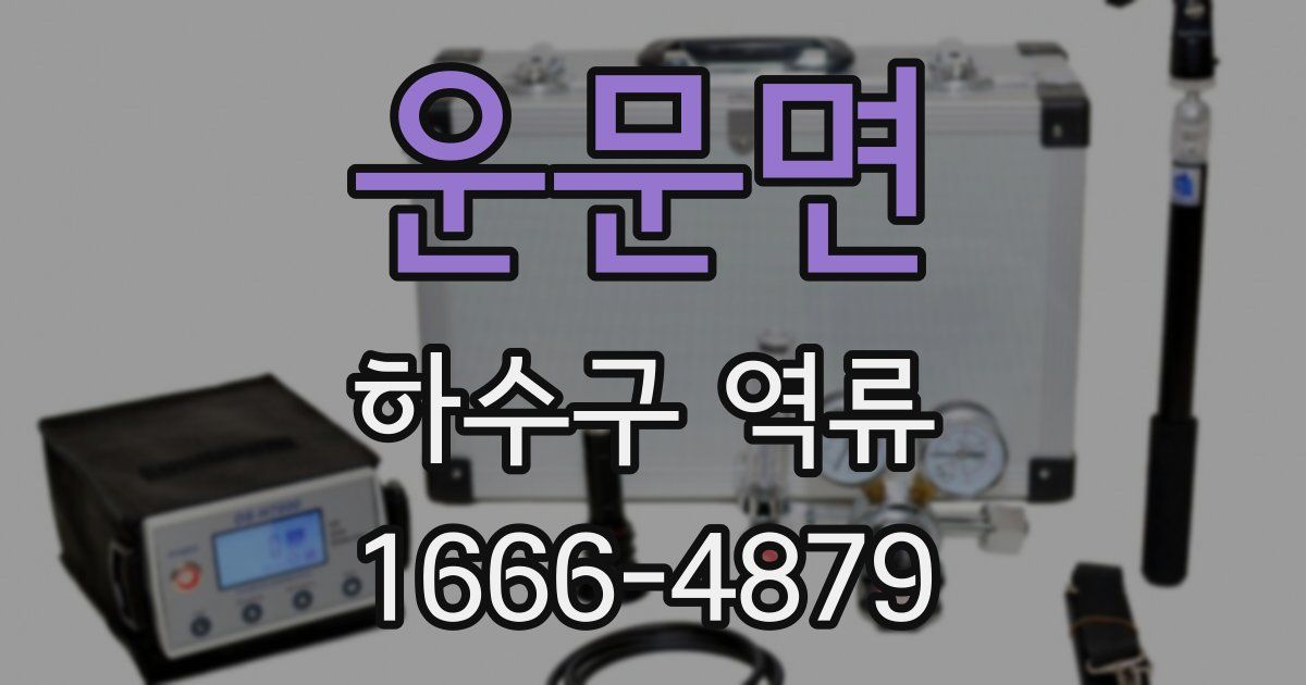 운문면 하수구 역류