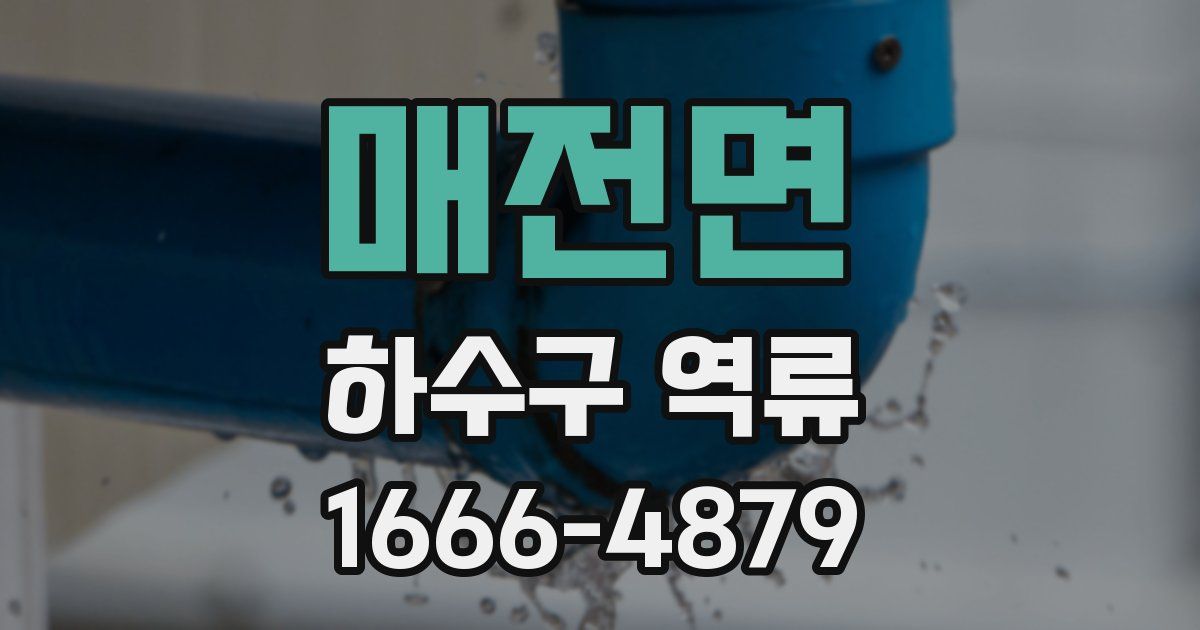 매전면 하수구 역류