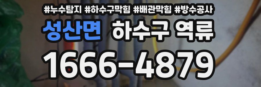 성산면 하수구 역류