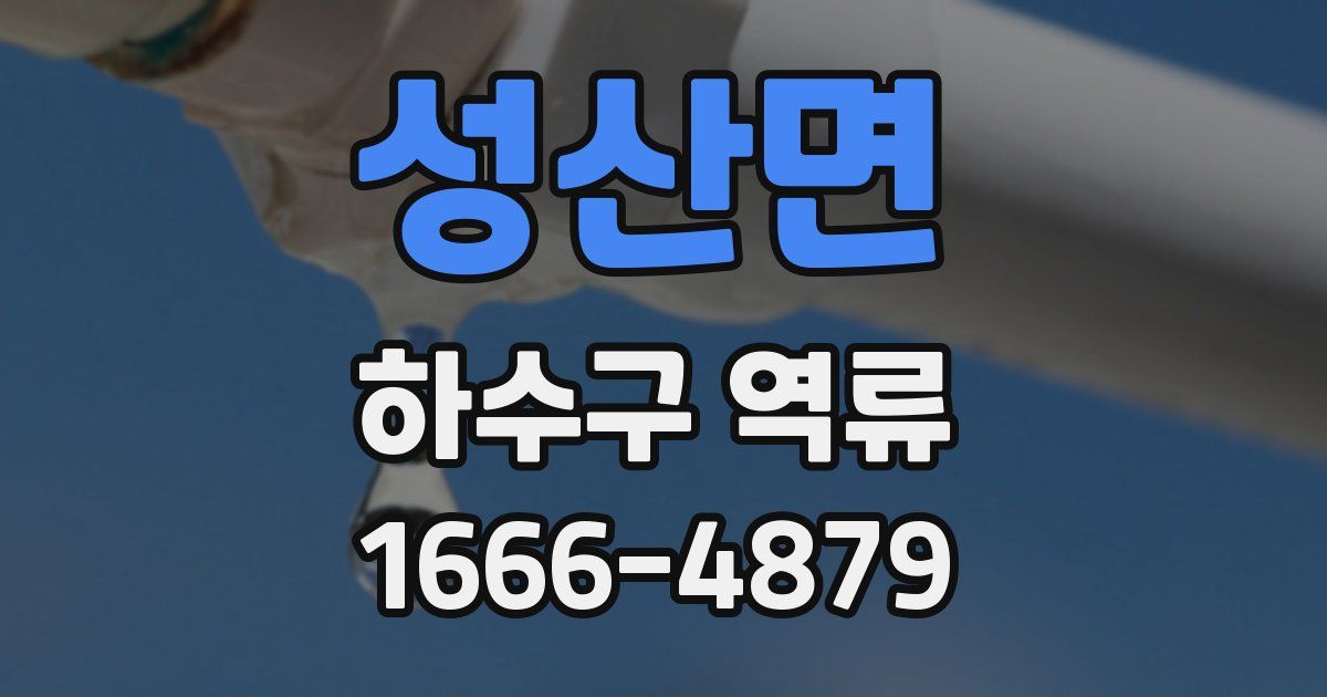 성산면 하수구 역류