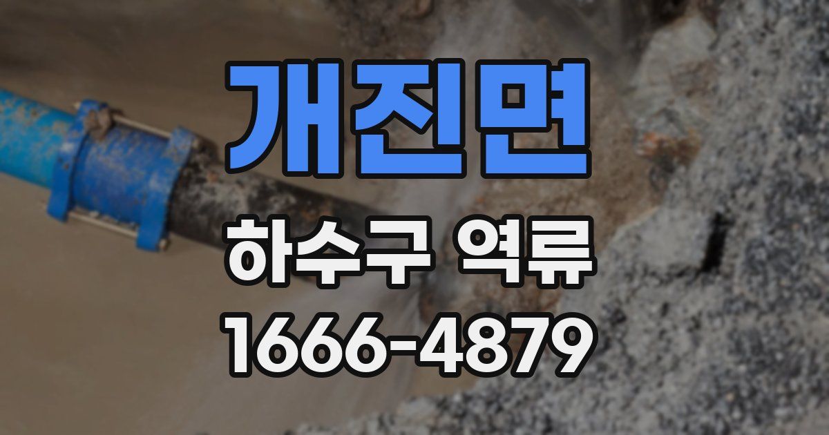 개진면 하수구 역류