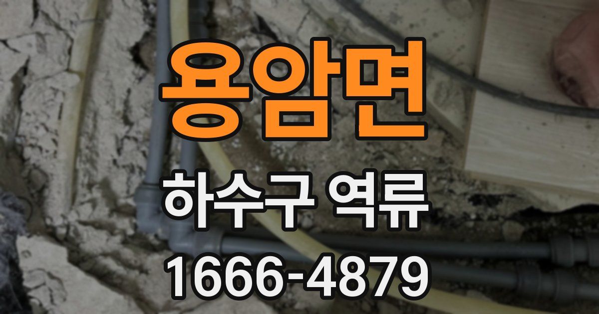 용암면 하수구 역류
