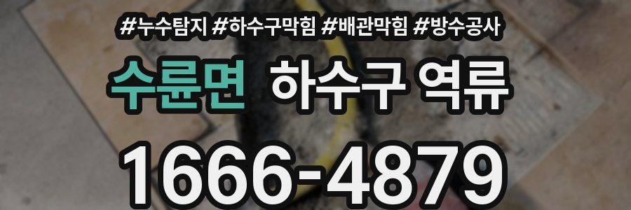 수륜면 하수구 역류