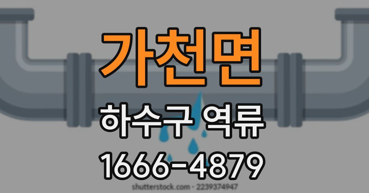 가천면 하수구 역류