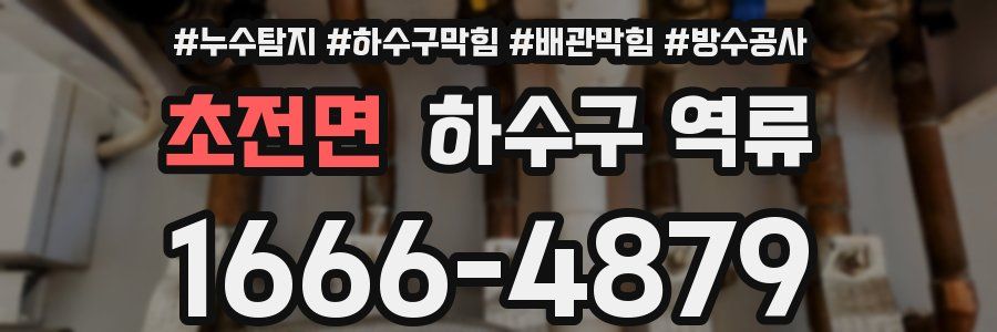 초전면 하수구 역류