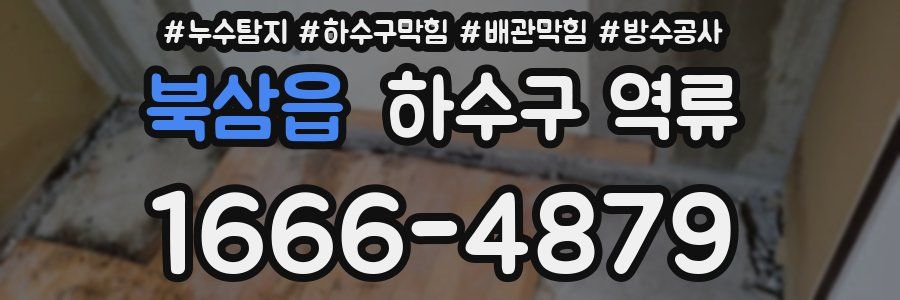 북삼읍 하수구 역류