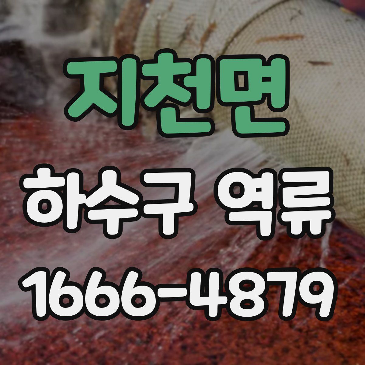 지천면 하수구 역류