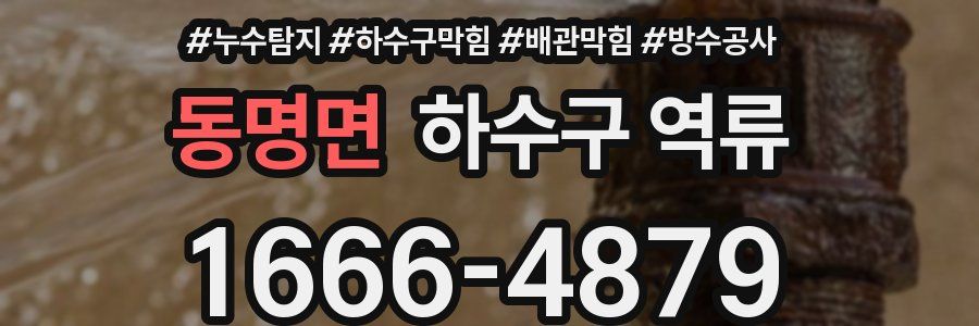 동명면 하수구 역류