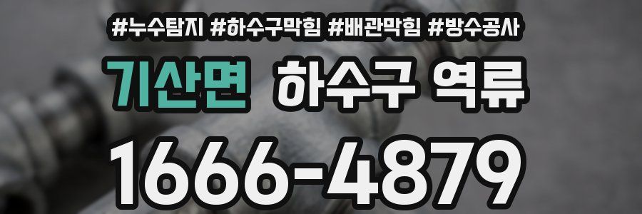 기산면 하수구 역류