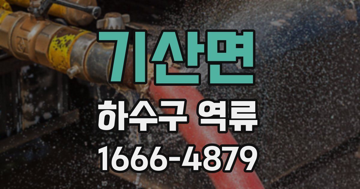 기산면 하수구 역류