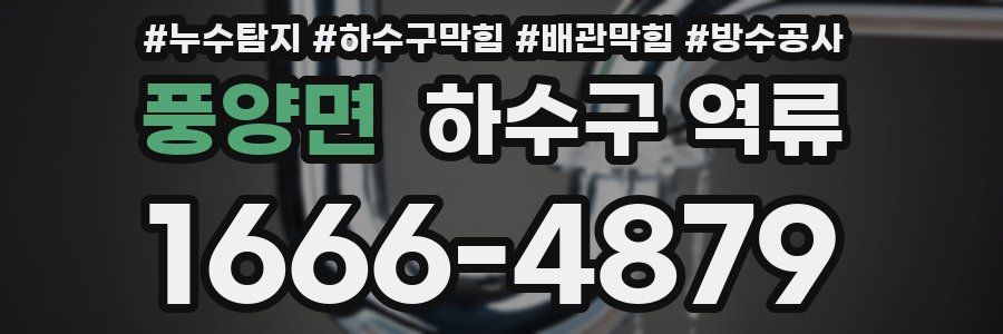 풍양면 하수구 역류