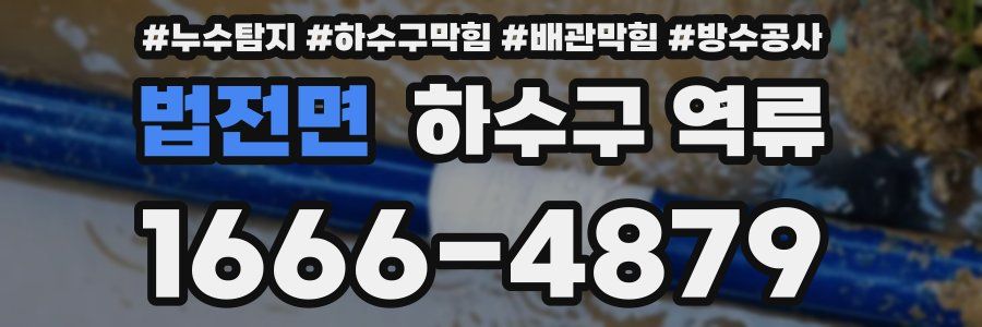 법전면 하수구 역류