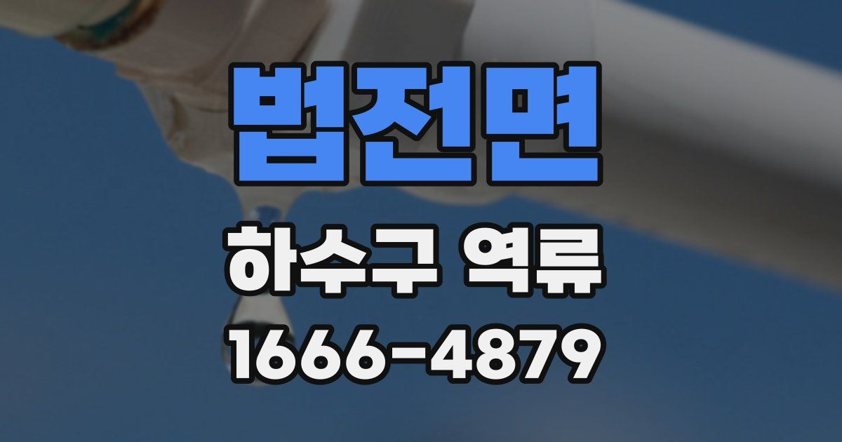 법전면 하수구 역류