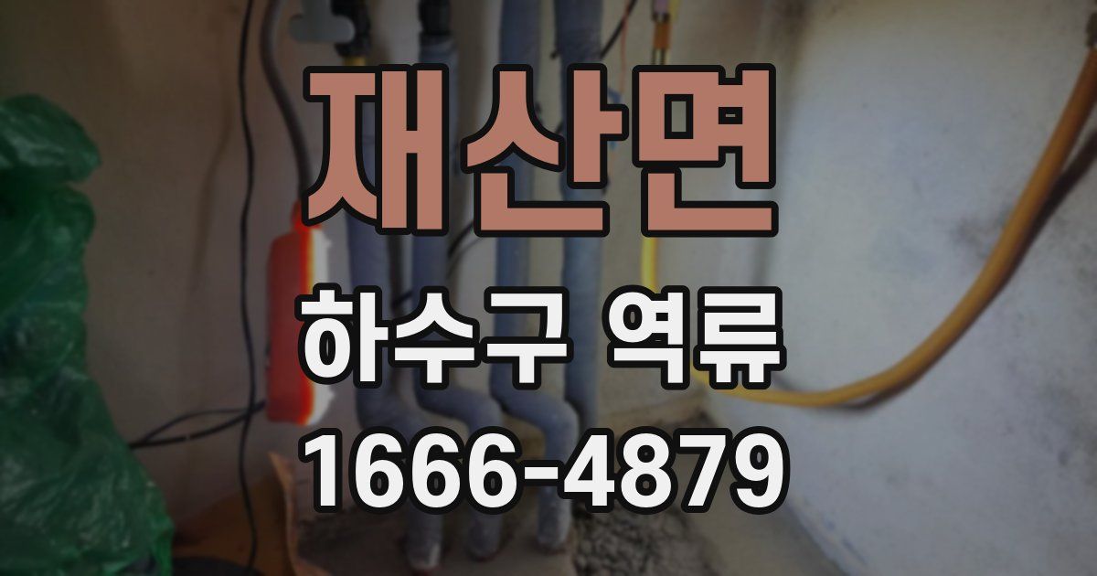 재산면 하수구 역류