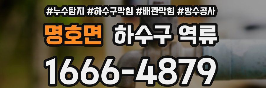 명호면 하수구 역류