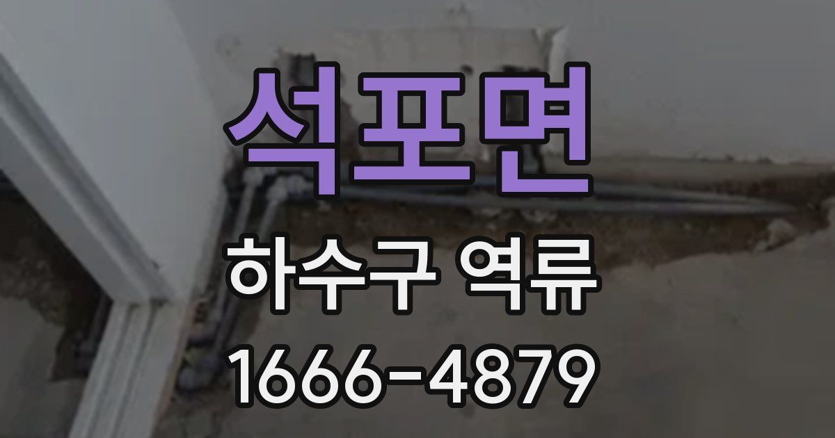 석포면 하수구 역류