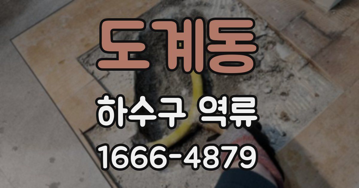 도계동 하수구 역류