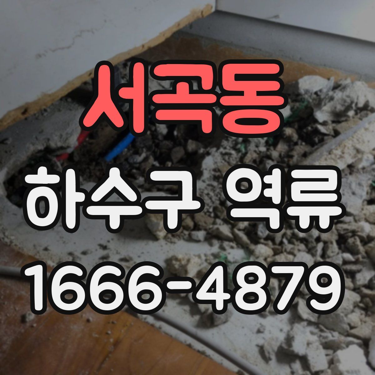 서곡동 하수구 역류