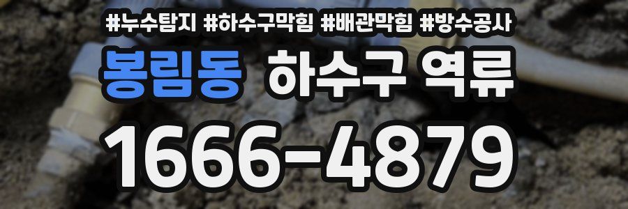 봉림동 하수구 역류