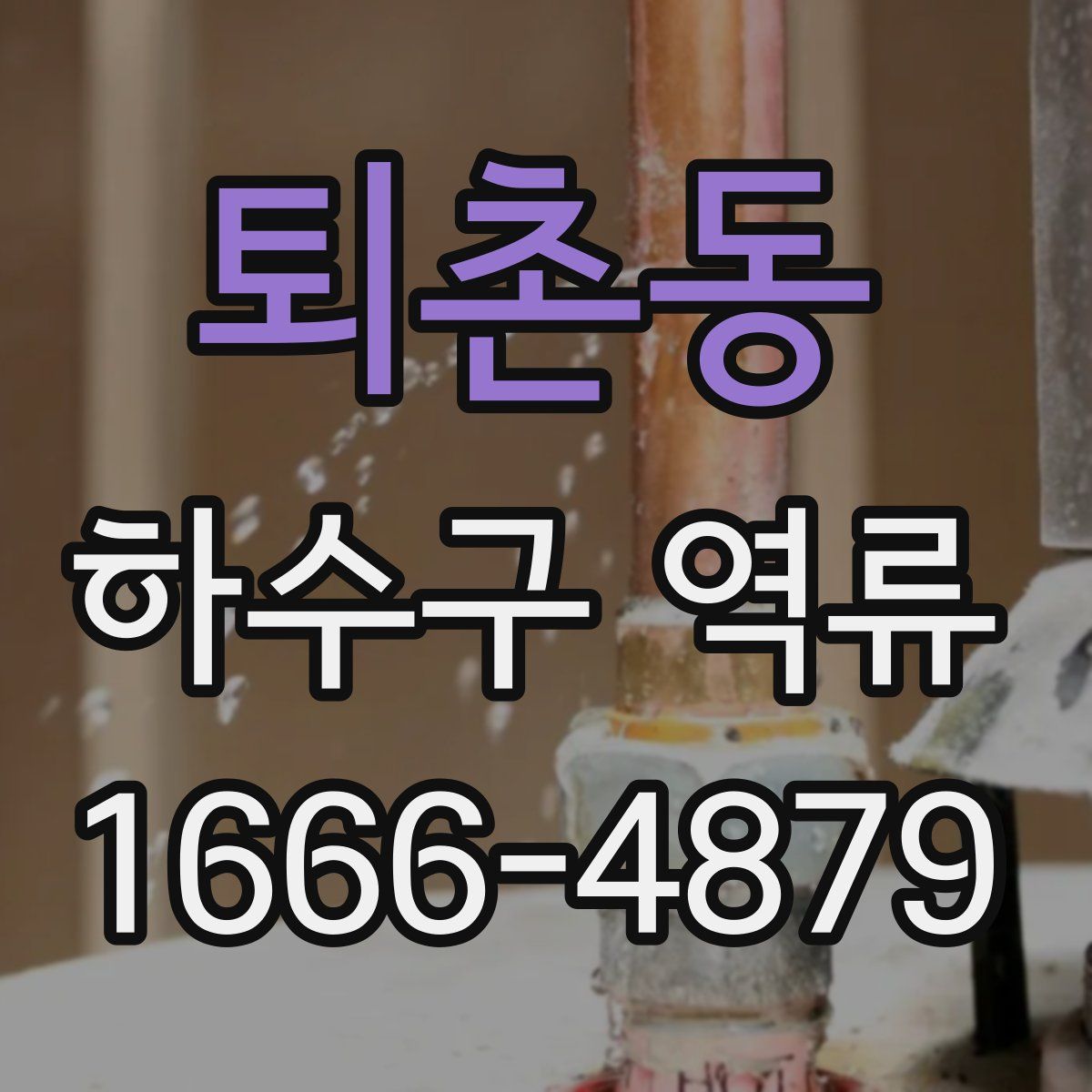 퇴촌동 하수구 역류