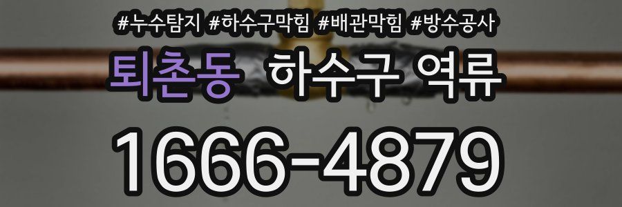 퇴촌동 하수구 역류